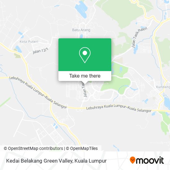 Peta Kedai Belakang Green Valley