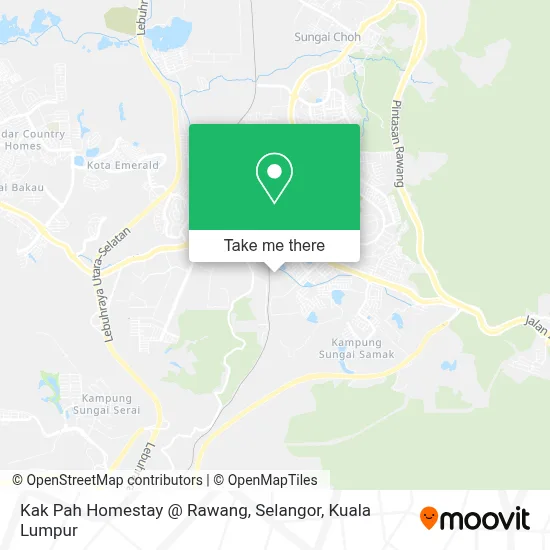 Kak Pah Homestay @ Rawang, Selangor map