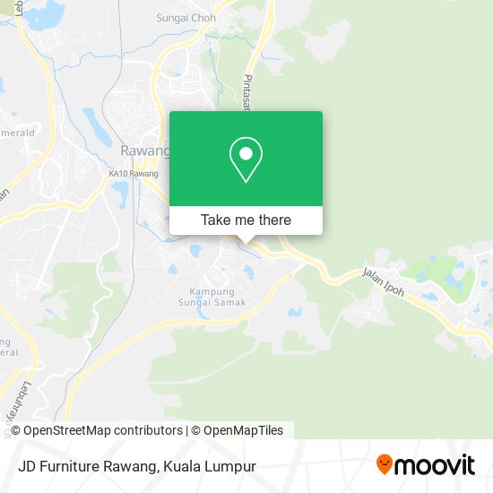 JD Furniture Rawang map