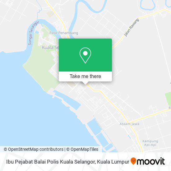 Peta Ibu Pejabat Balai Polis Kuala Selangor