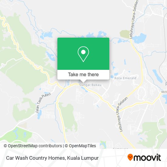 Car Wash Country Homes map