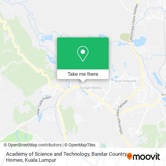 Academy of Science and Technology, Bandar Country Homes map