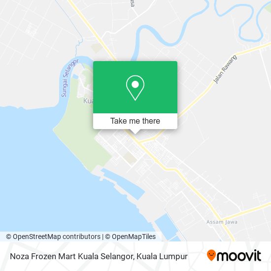 Peta Noza Frozen Mart Kuala Selangor