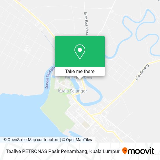 Tealive PETRONAS Pasir Penambang map