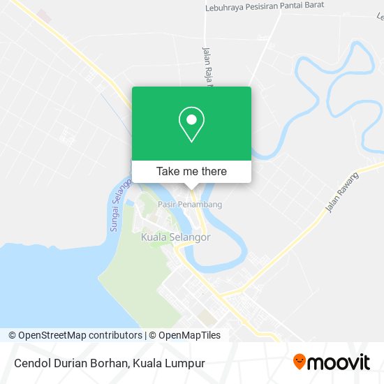 Cendol Durian Borhan map