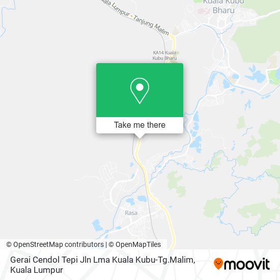 Gerai Cendol Tepi Jln Lma Kuala Kubu-Tg.Malim map