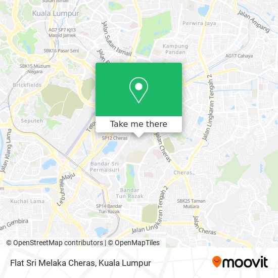 Flat Sri Melaka Cheras map