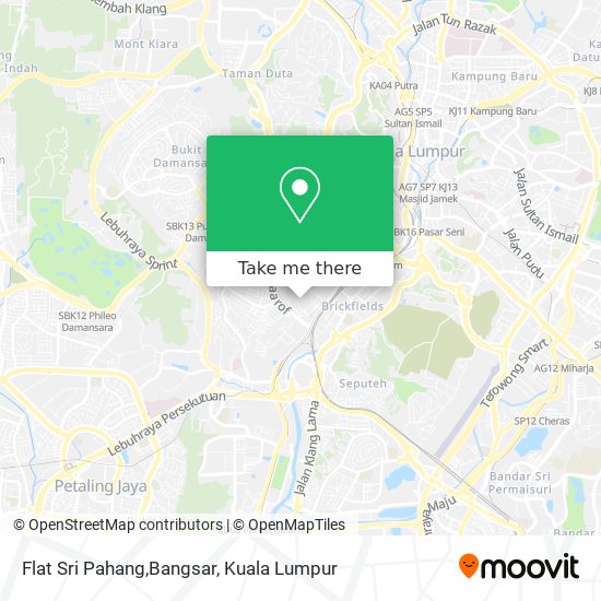 Flat Sri Pahang,Bangsar map