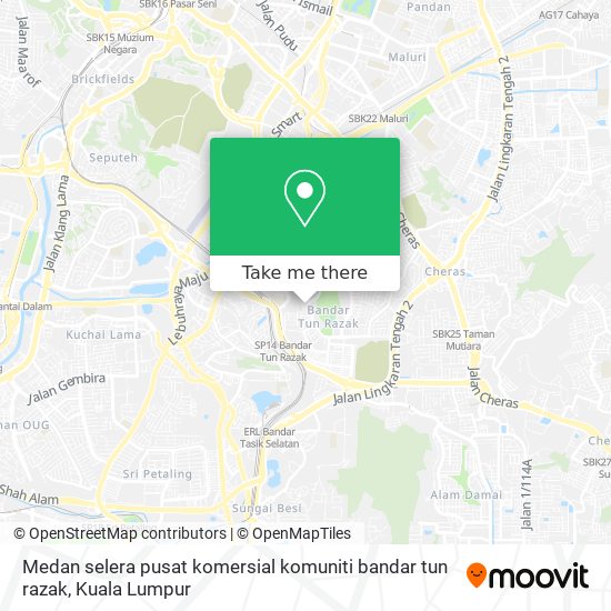 Peta Medan selera pusat komersial komuniti bandar tun razak
