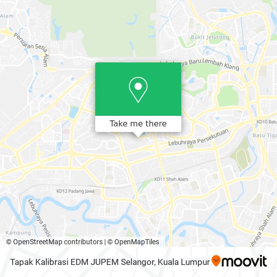 Tapak Kalibrasi EDM JUPEM Selangor map