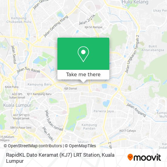 RapidKL Dato Keramat (KJ7) LRT Station map