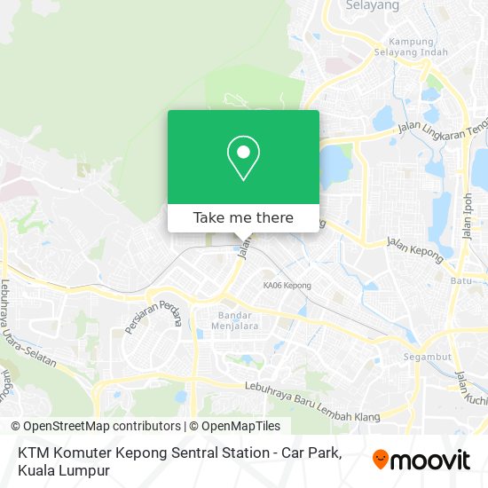Peta KTM Komuter Kepong Sentral Station - Car Park