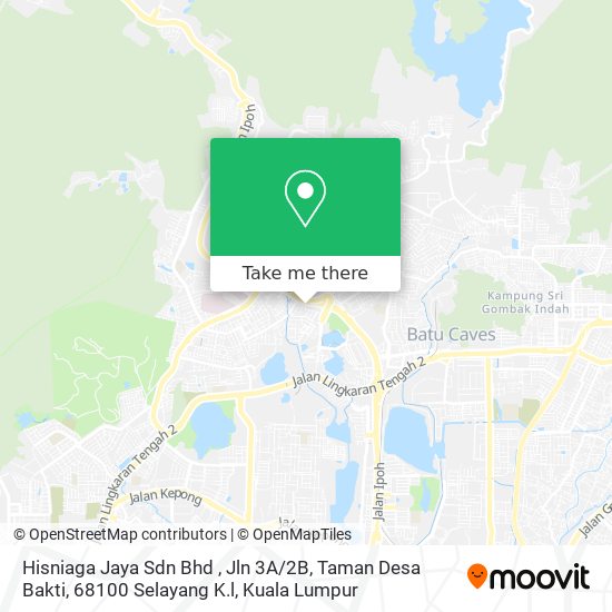 Peta Hisniaga Jaya Sdn Bhd , Jln 3A / 2B, Taman Desa Bakti, 68100 Selayang K.l