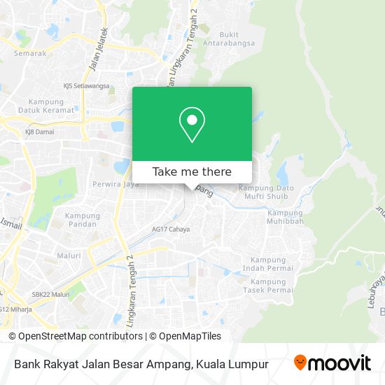 Peta Bank Rakyat Jalan Besar Ampang
