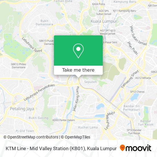 KTM Line - Mid Valley Station (KB01) map