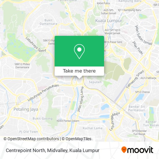 Centrepoint North, Midvalley map