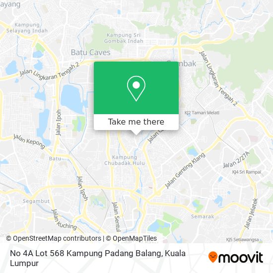 No 4A Lot 568 Kampung Padang Balang map