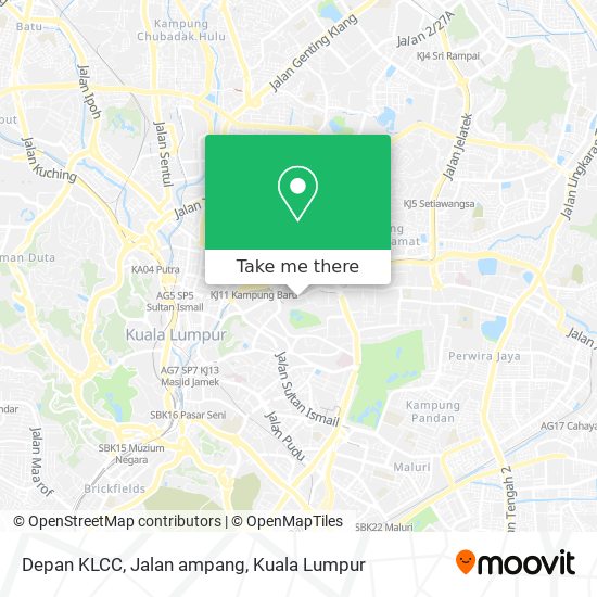 Depan KLCC, Jalan ampang map