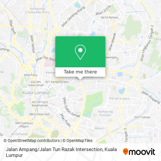 Peta Jalan Ampang / Jalan Tun Razak Intersection