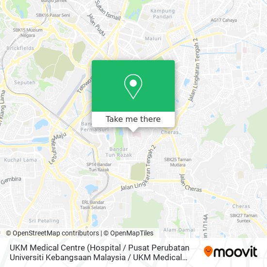 UKM Medical Centre map