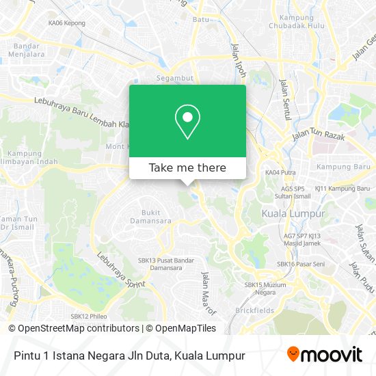 Peta Pintu 1 Istana Negara Jln Duta