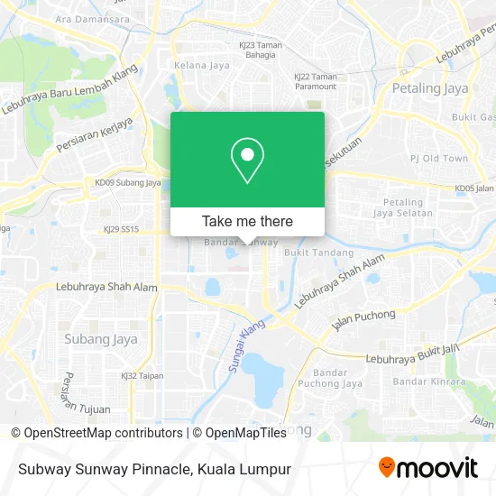 Subway Sunway Pinnacle map
