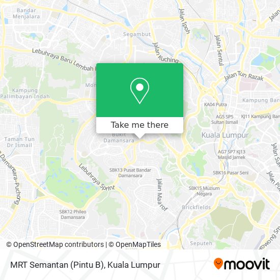 MRT Semantan (Pintu B) map