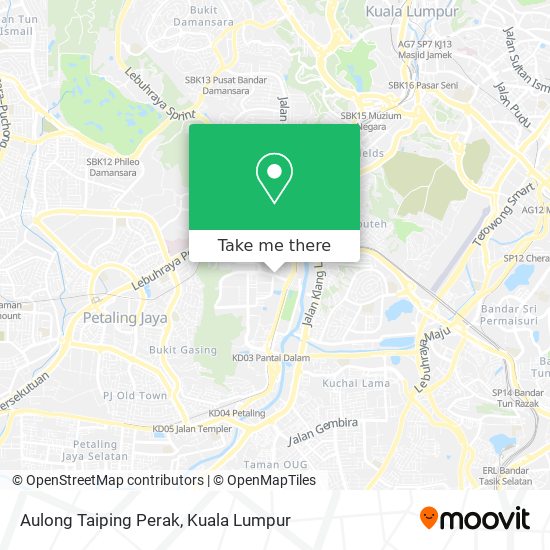 Aulong Taiping Perak map