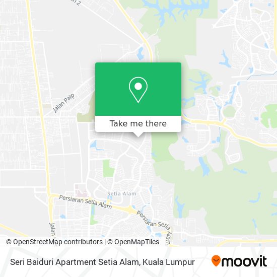 Peta Seri Baiduri Apartment Setia Alam