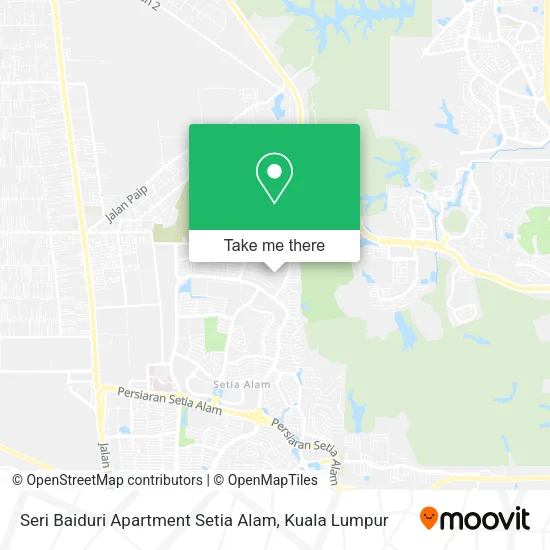 Seri Baiduri Apartment Setia Alam map