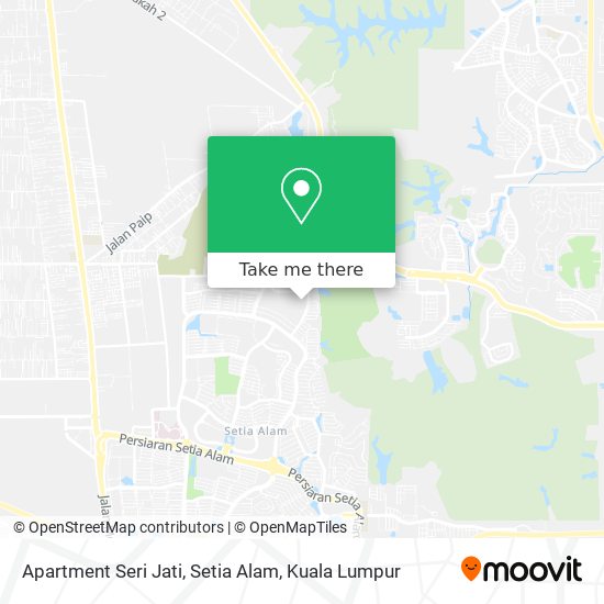 Peta Apartment Seri Jati, Setia Alam