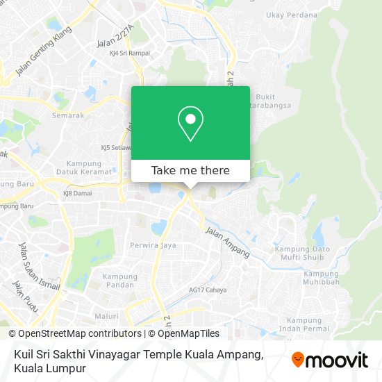 Kuil Sri Sakthi Vinayagar Temple Kuala Ampang map