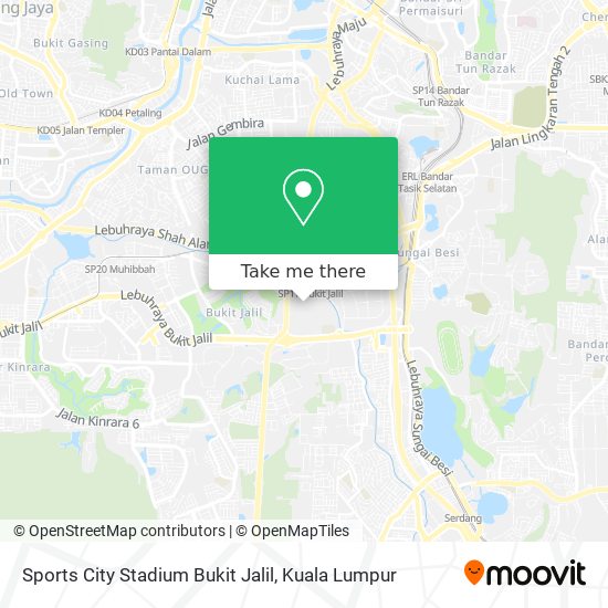 Sports City Stadium Bukit Jalil map