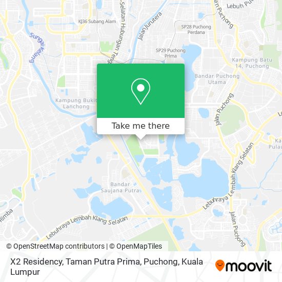 Peta X2 Residency,  Taman Putra Prima, Puchong