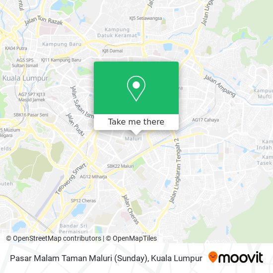 Pasar Malam Taman Maluri (Sunday) map