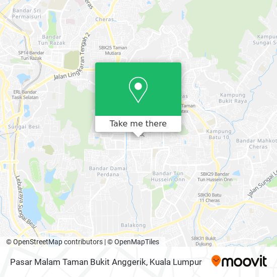 Peta Pasar Malam Taman Bukit Anggerik