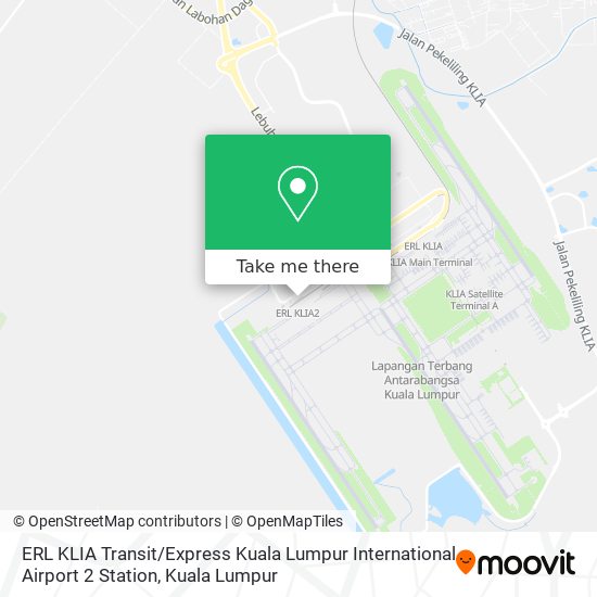 ERL KLIA Transit / Express Kuala Lumpur International Airport 2 Station map