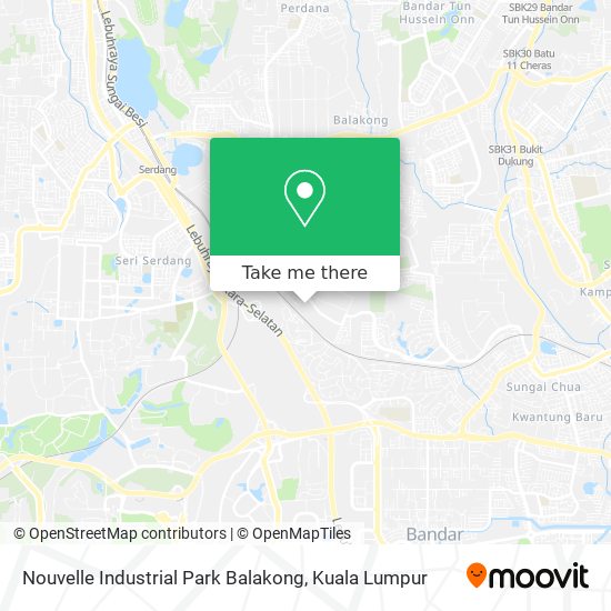 Peta Nouvelle Industrial Park Balakong