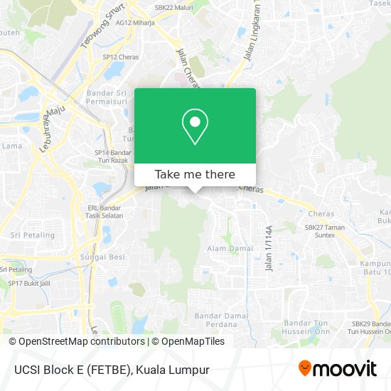 UCSI Block E (FETBE) map