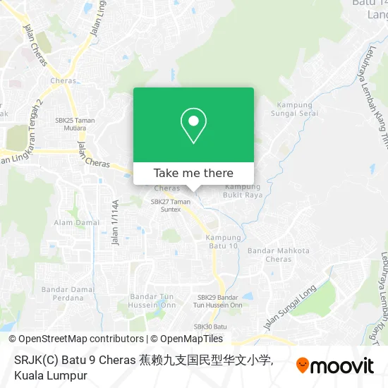 SRJK(C) Batu 9 Cheras 蕉赖九支国民型华文小学 map