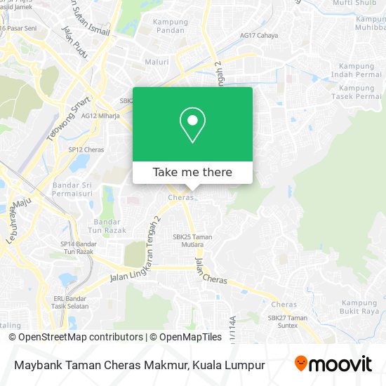 Peta Maybank Taman Cheras Makmur