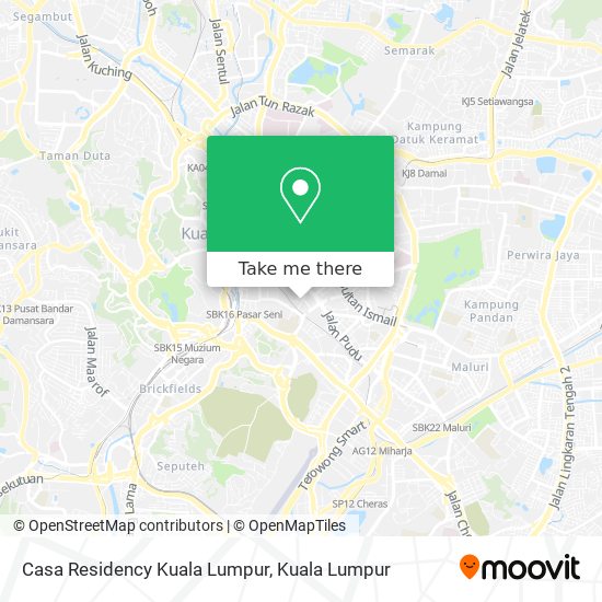 Casa Residency Kuala Lumpur map