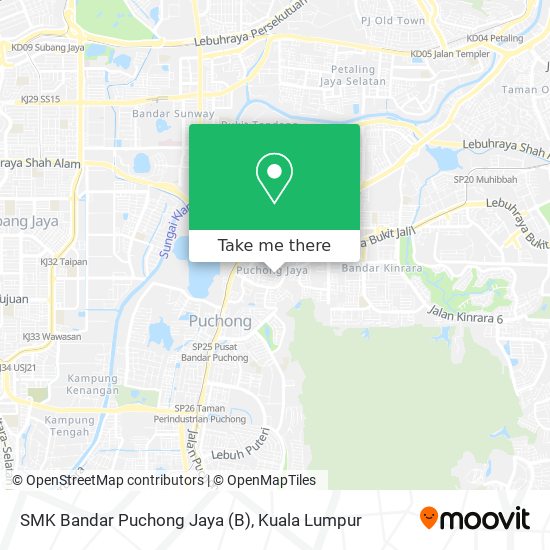 Peta SMK Bandar Puchong Jaya