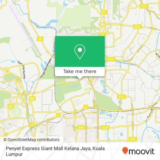 Peta Penyet Express Giant Mall Kelana Jaya