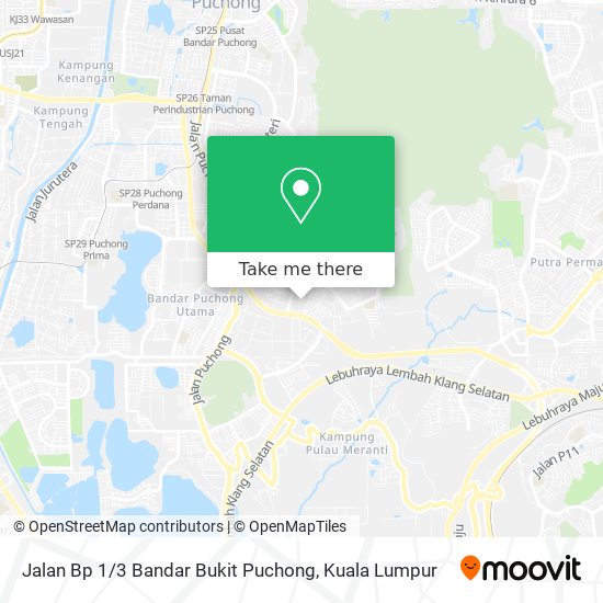 Peta Jalan Bp 1 / 3 Bandar Bukit Puchong