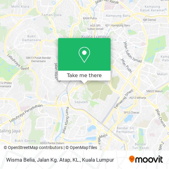 Wisma Belia, Jalan Kg. Atap, KL. map