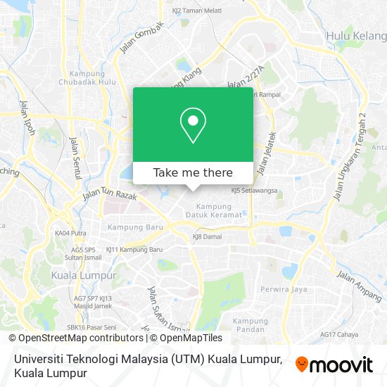 Peta Universiti Teknologi Malaysia (UTM) Kuala Lumpur