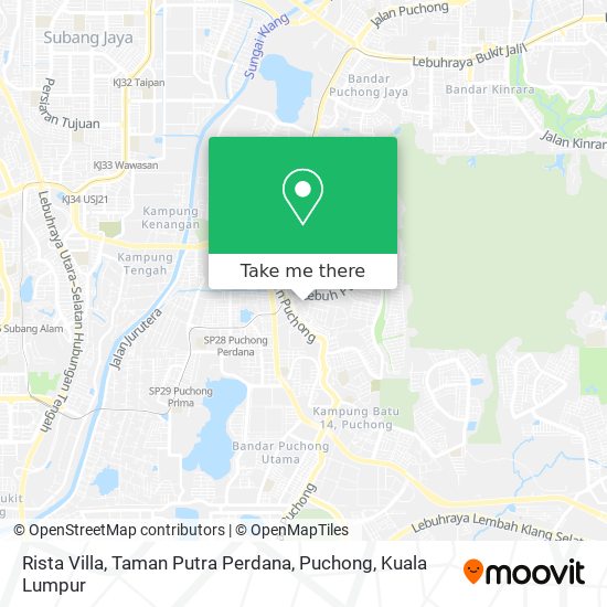 Peta Rista Villa, Taman Putra Perdana, Puchong