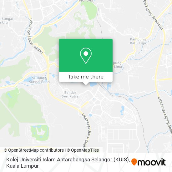 Kolej Universiti Islam Antarabangsa Selangor (KUIS) map