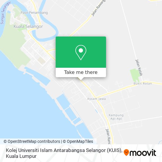 Peta Kolej Universiti Islam Antarabangsa Selangor (KUIS)